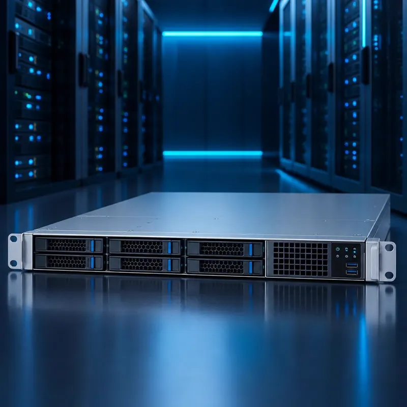 Rackmount server in a data center